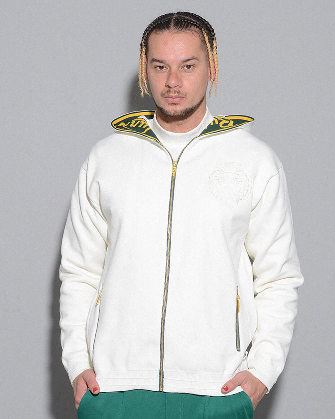 新品 ラッセルノ　RUSSELUNO ジップアップ　ニット　ビッグ　フーディー 新品 RUSSELUNO ラッセルノ ジップアップ ニット ビッグ フーディー