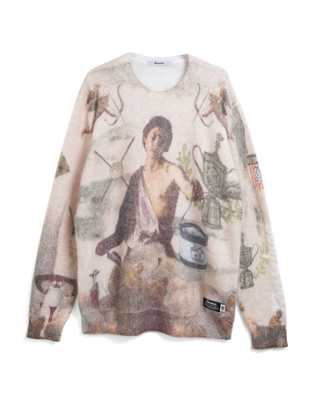 Russeluno GRAPHIC KNIT SWEATER アンゴラニット 【公式通販】