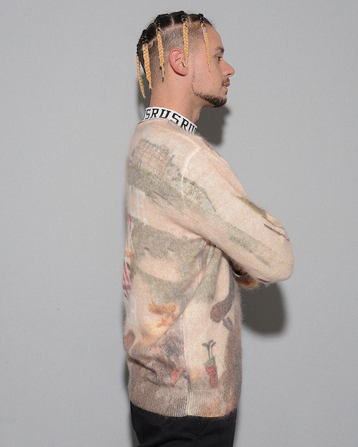 Russeluno GRAPHIC KNIT SWEATER アンゴラニット GRAPHIC KNIT SWEATER – Russeluno Globel Official