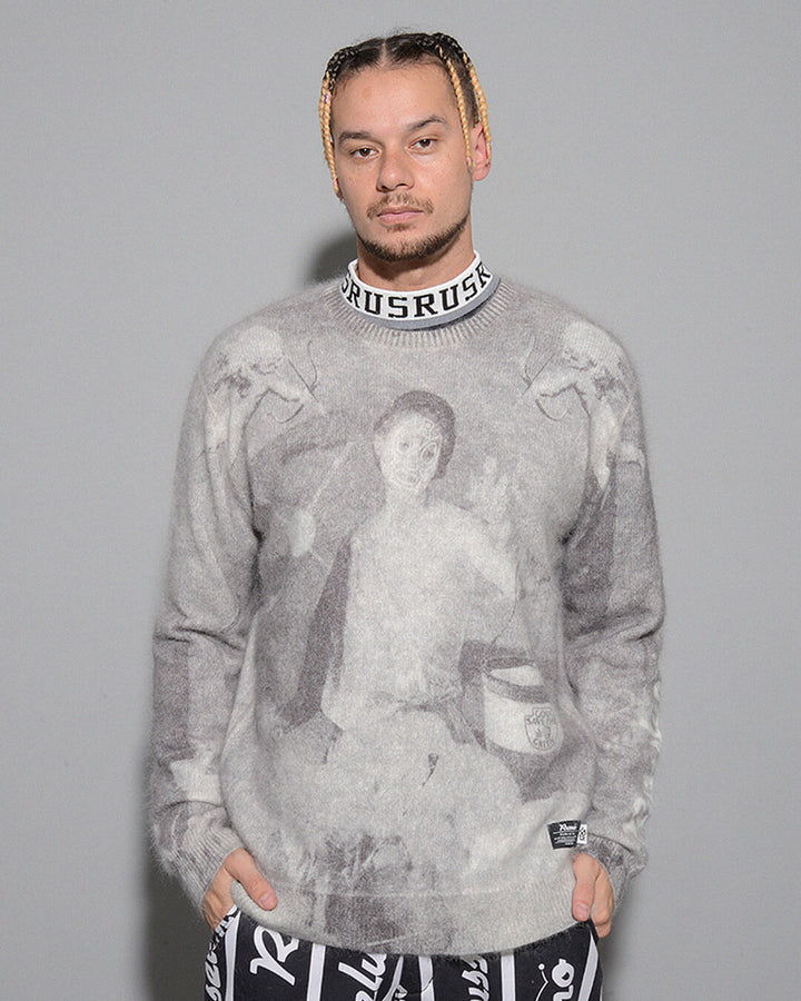 GRAPHIC KNIT SWEATER – Russeluno Globel Official