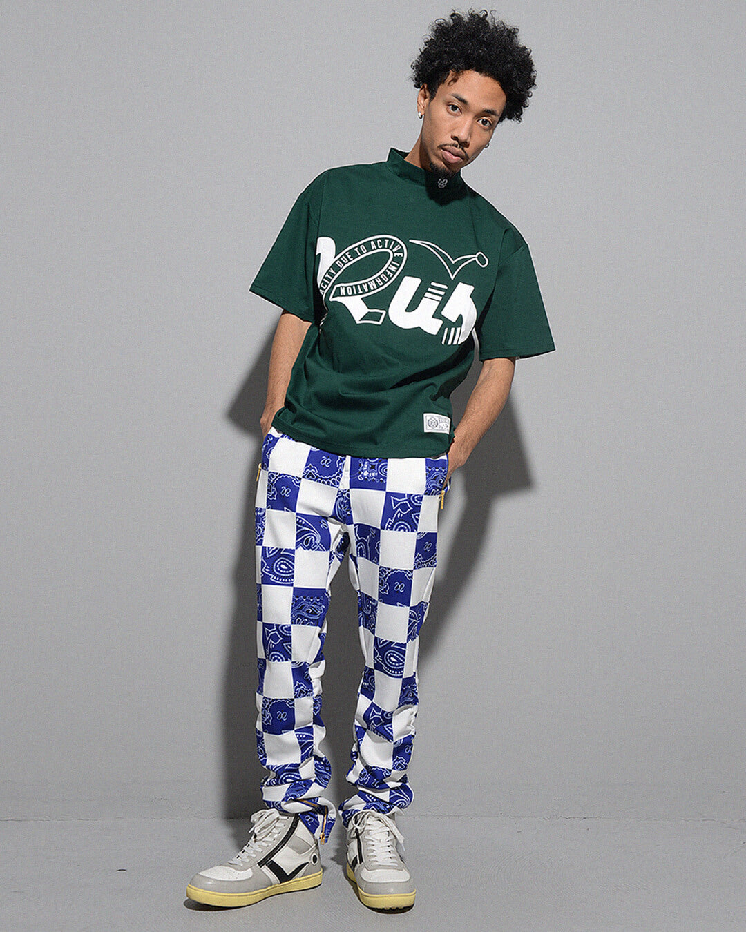 RUS TEE HIGHNECK BOX ラッセルノ　RUS Russeluno BOX Official Globel Russeluno – TEE HIGHNECK メンズウェア