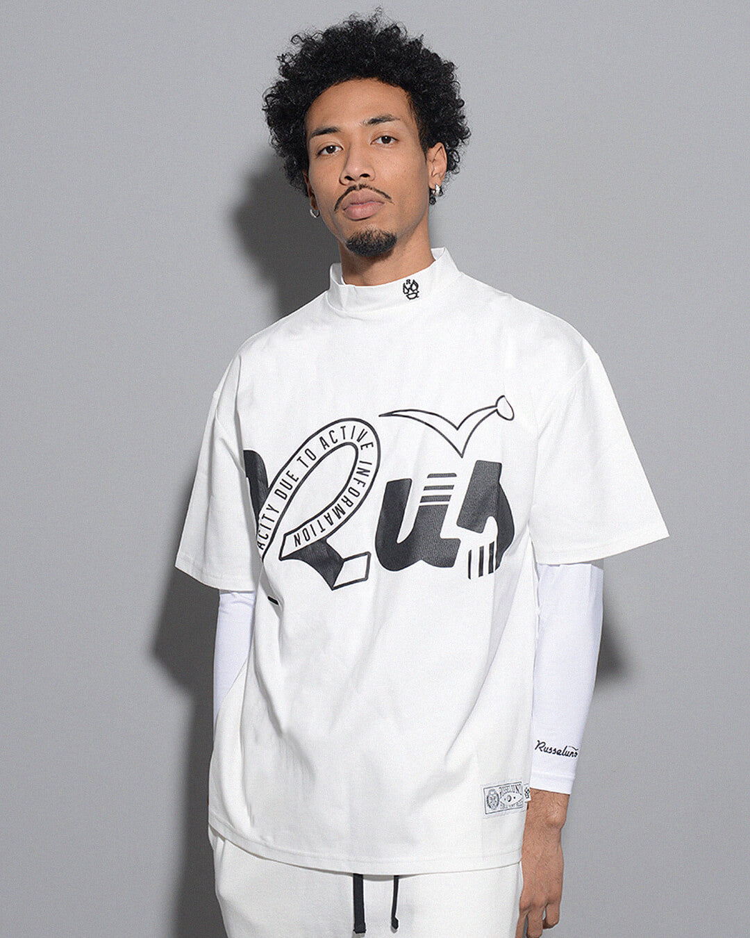 BOX ラッセルノ　RUS Russeluno HIGHNECK 【公式通販】 TEE HIGHNECK BOX RUS ラッセルノ Russeluno TEE メンズウェア