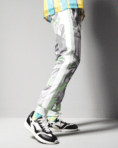 ABSTRACT PATTERN TRACK PANTS