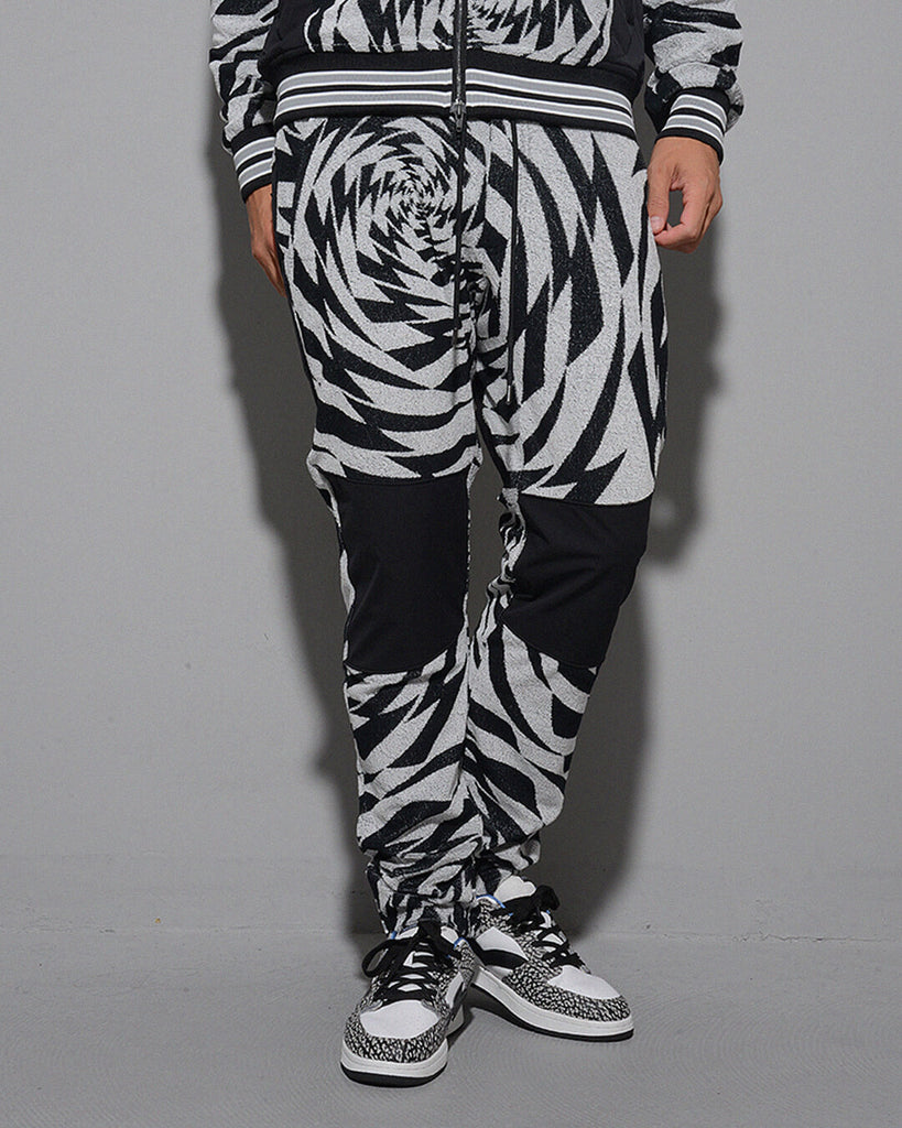 Russeluno 新品 THUNDER Toula_Black_Cotton_Paxos_Black PANTS SLIM TERRY メンズウェア