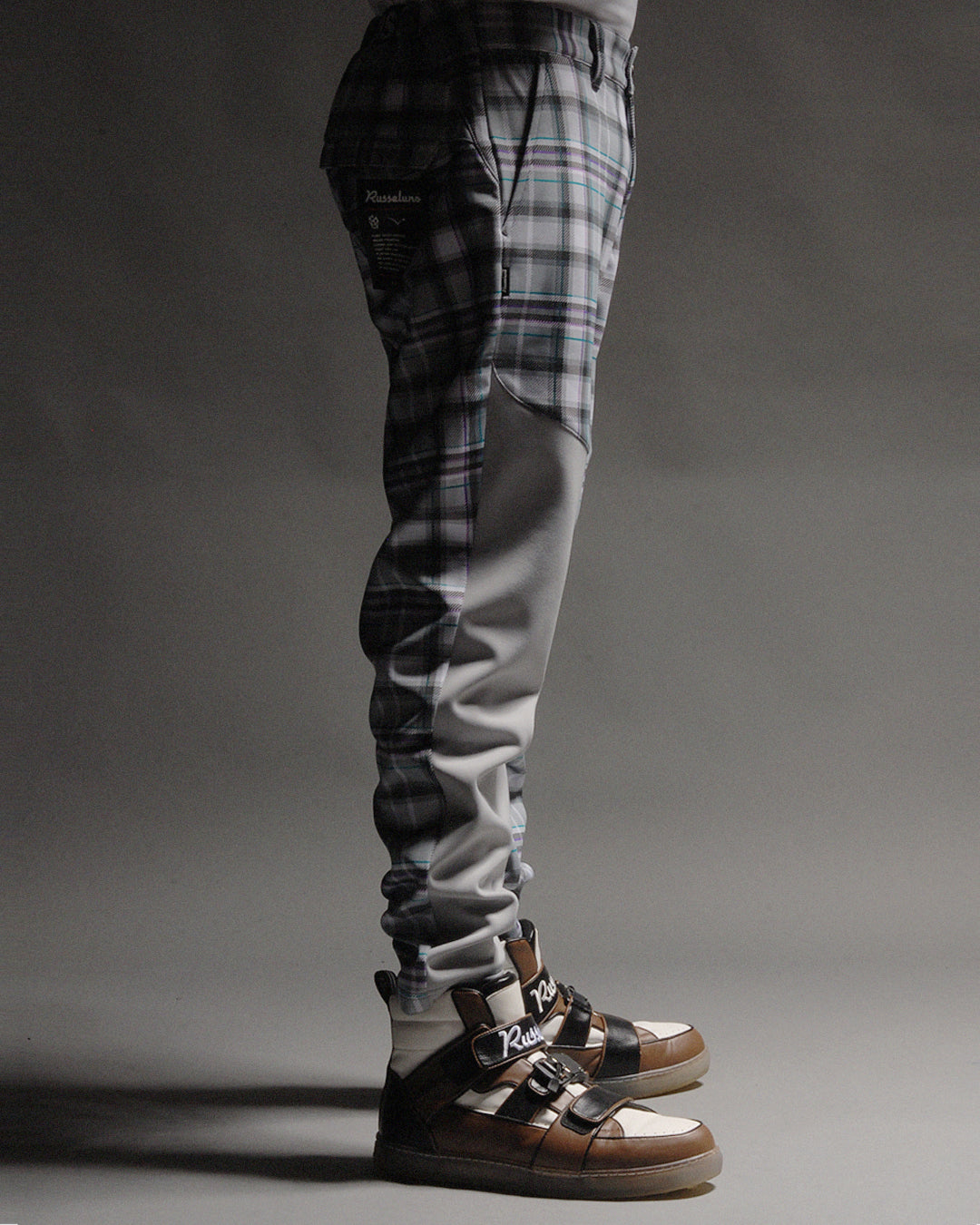 WIDE TAPERED WARM PANTS（CHECK)