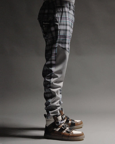 WIDE TAPERED WARM PANTS (CHECK)